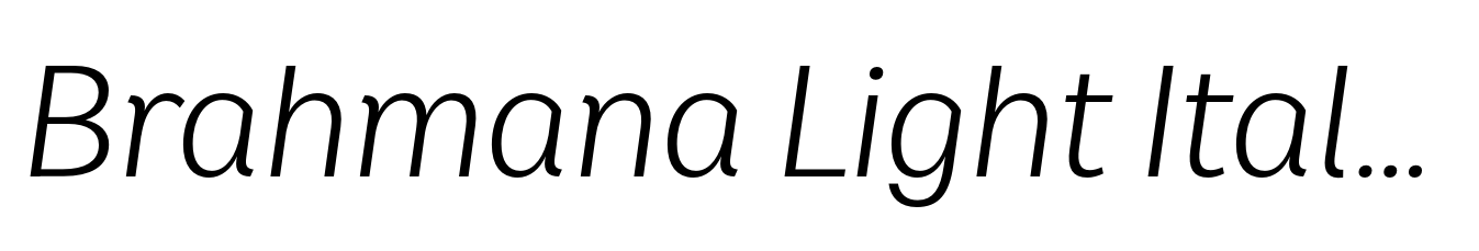 Brahmana Light Italic